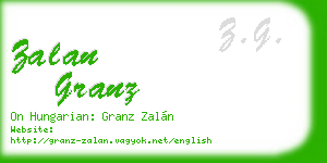 zalan granz business card